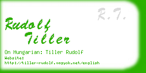 rudolf tiller business card